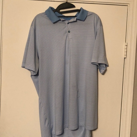 Blue and White Stripe Nike Golf Polo - Picture 3 of 3